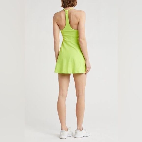 Spiritual Gangster Jet Active Mini Dress in Lime Green Size Large NEW NWT - Picture 10 of 11